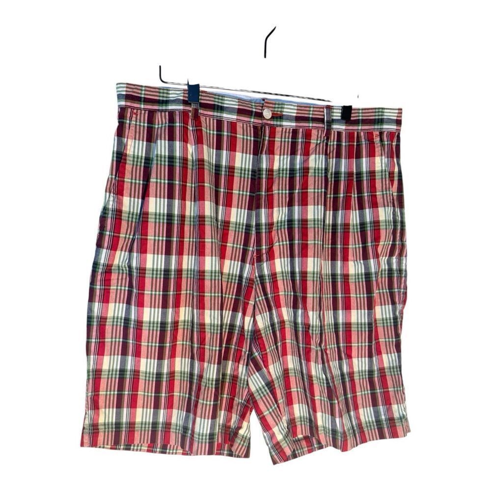 Duck Head Plaid Chino Shorts Red Green Preppy Vintage Golf Men's Size 36